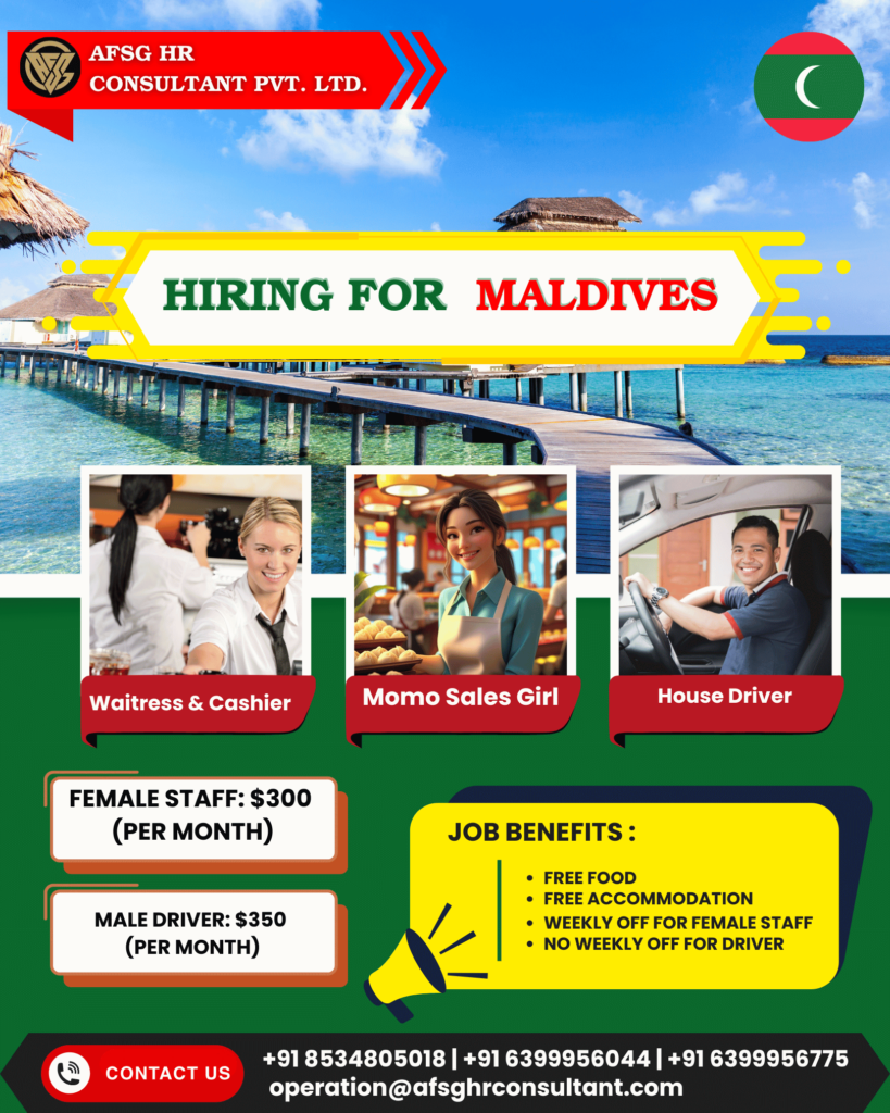 Hiring for Maldives