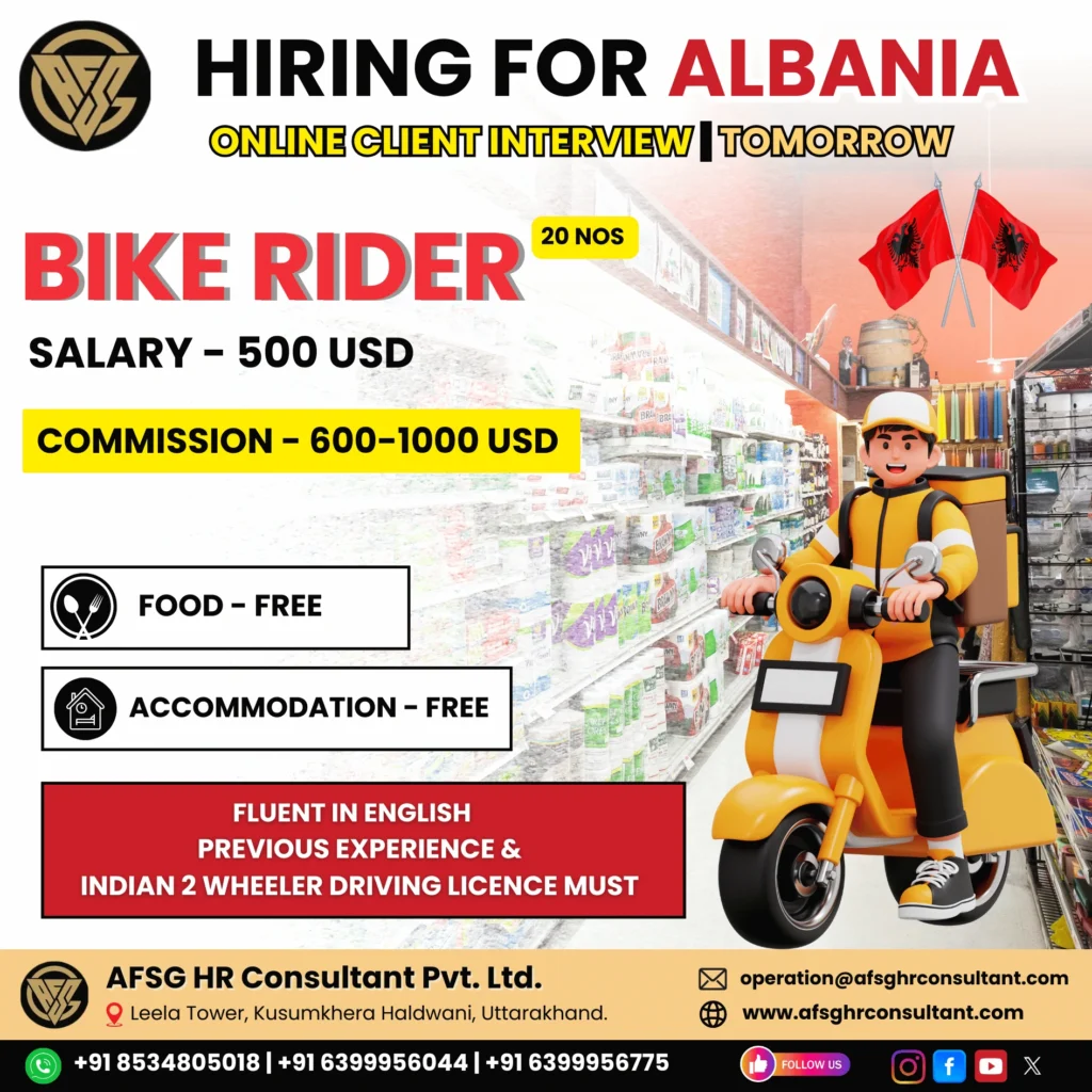 Bike Rider Jobs in Albania