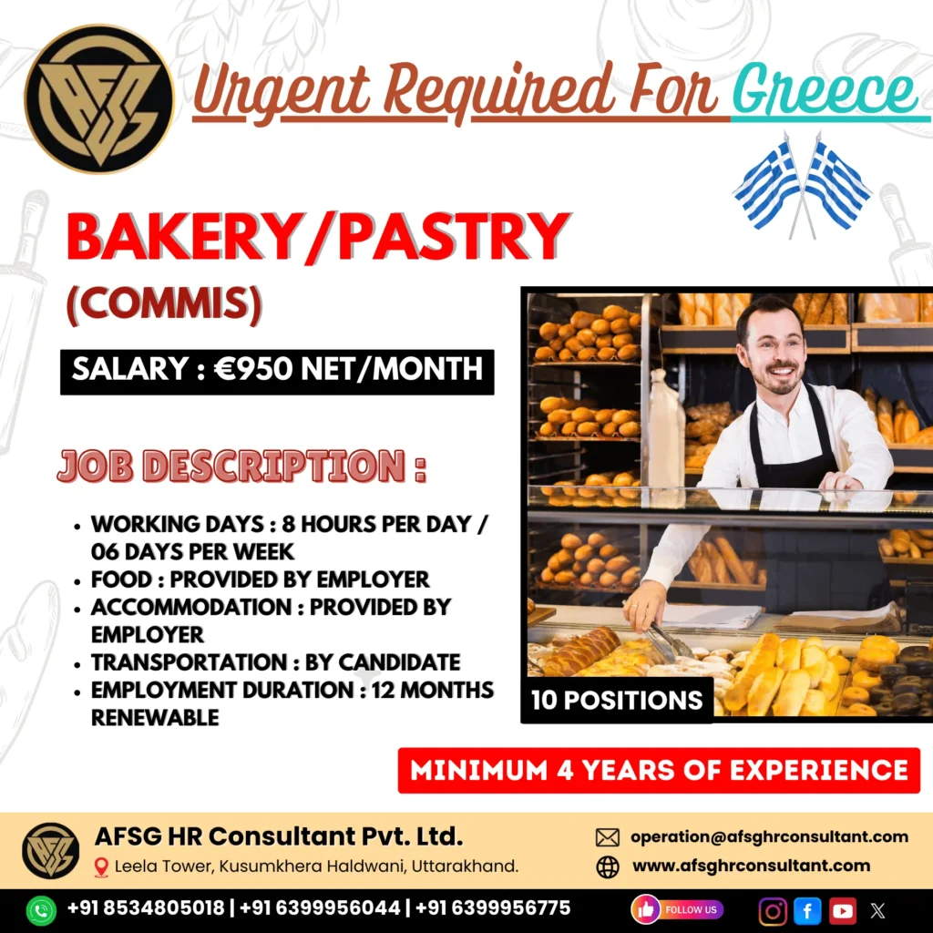 Bakery Jobs in Greece
