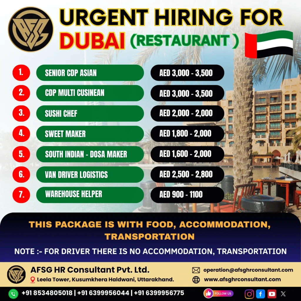 Dubai Restaurant Jobs