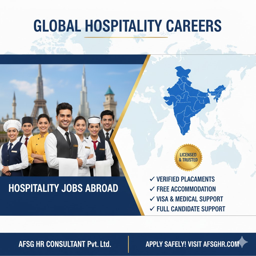 Hospitality Jobs Abroad for Indians