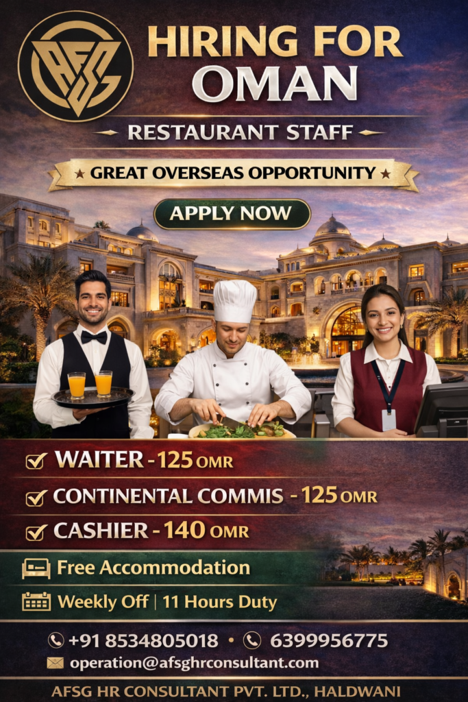 Hiring for Oman Restaurant Jobs