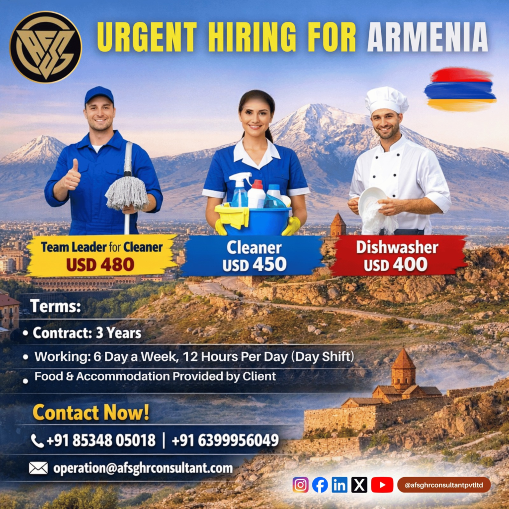 jobs in Armenia for Indians