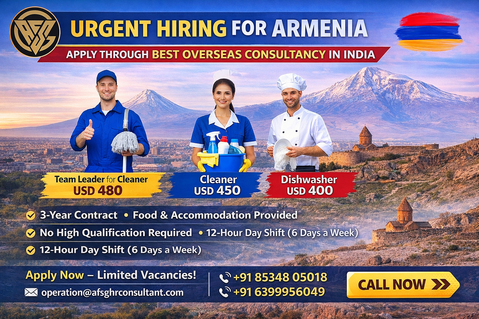 jobs in Armenia for Indians