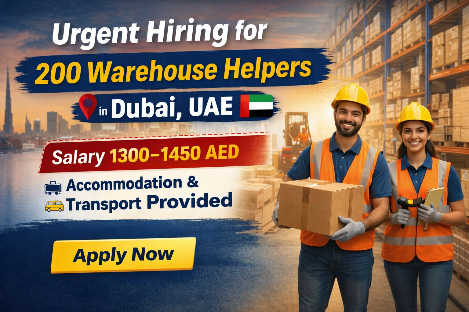 Warehouse Helpers Job in Dubai
