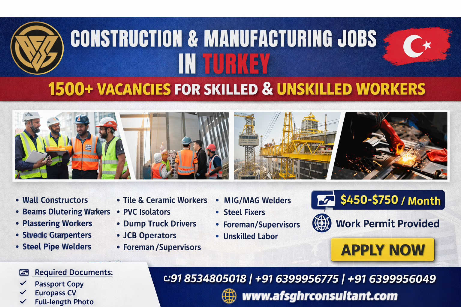 Turkey Construction Jobs