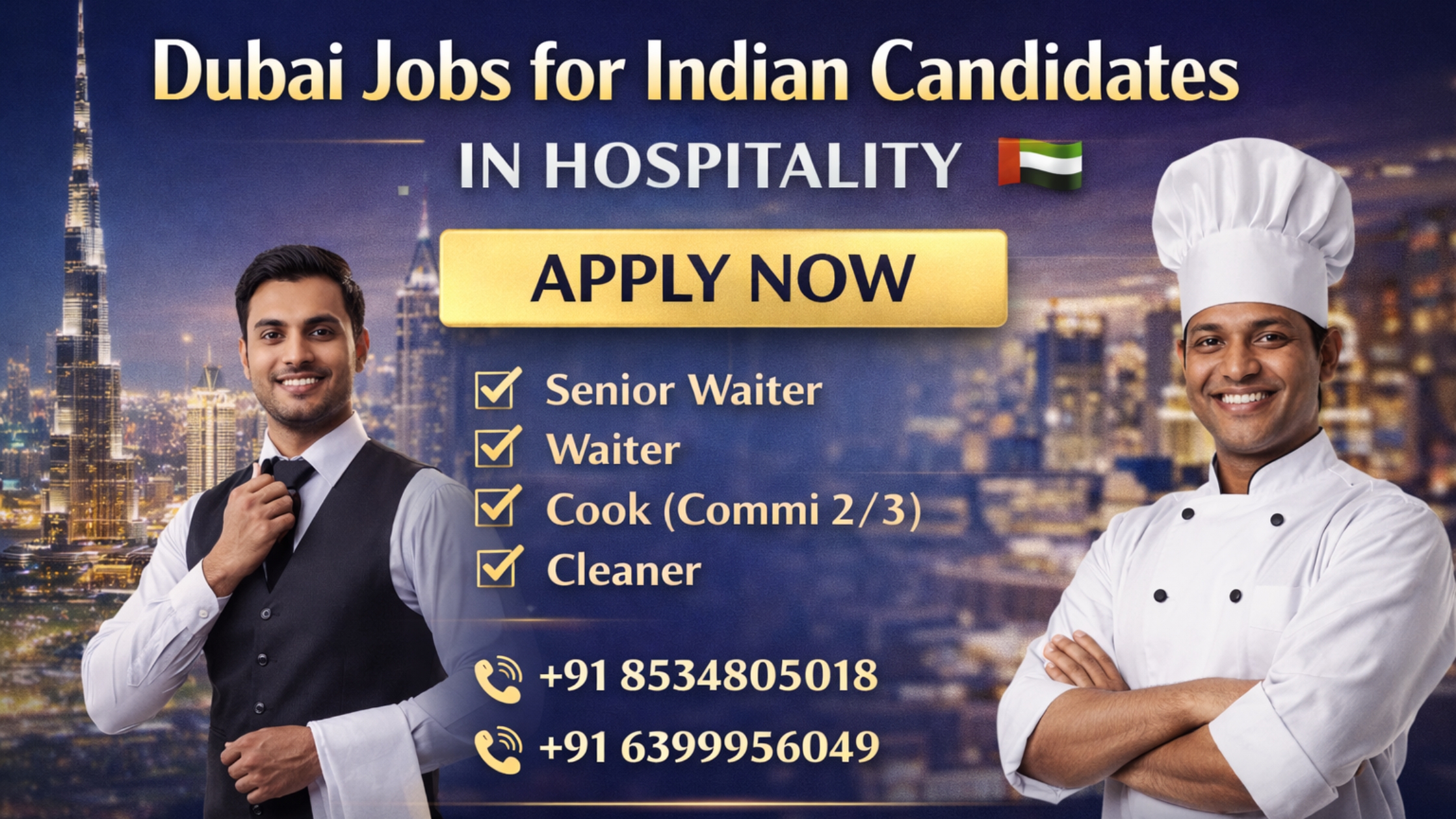 Dubai Jobs for Indian Candidates