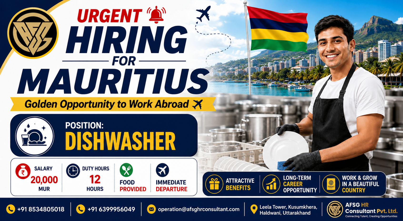Dishwasher Jobs in Mauritius