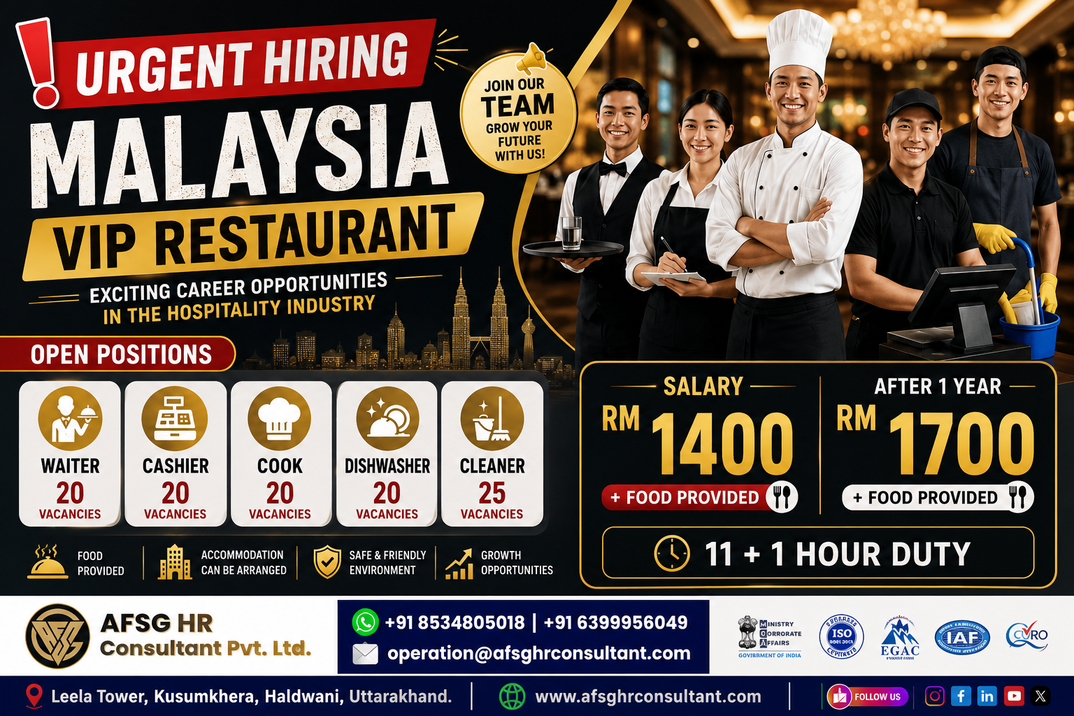 Urgent Hiring for Malaysia