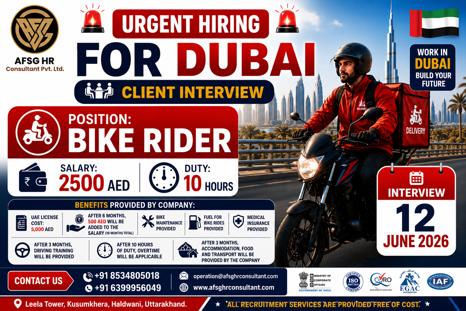 Dubai Bike Rider Jobs