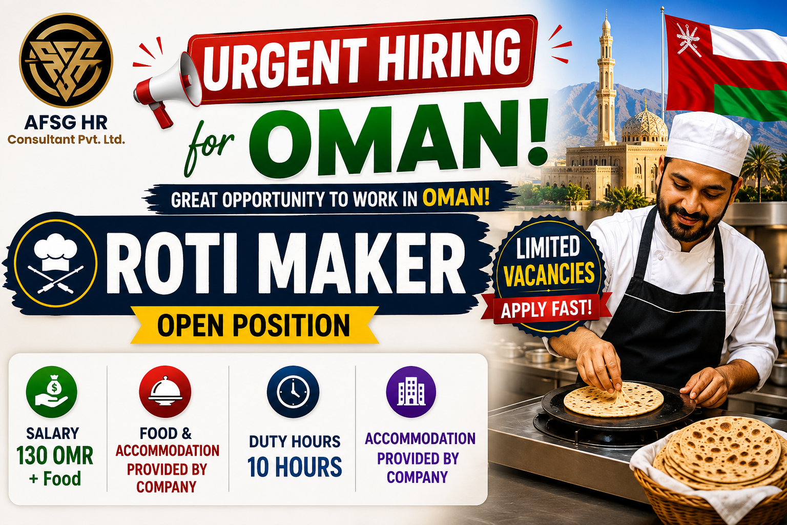 Roti Maker Jobs in Oman