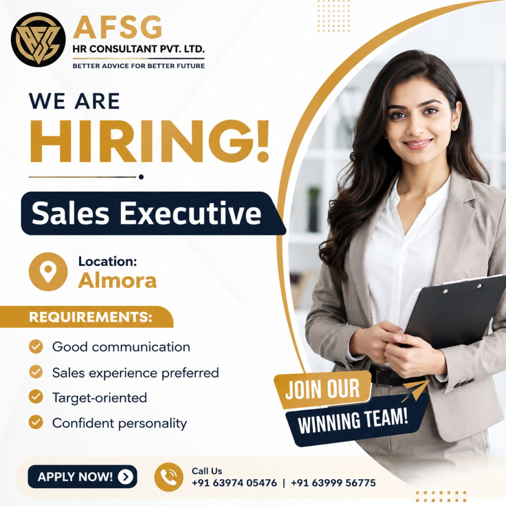 Sales Executive Job in Almora